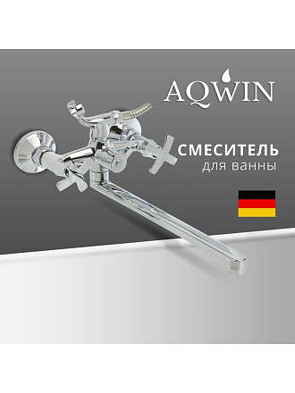 Смеситель для ванны, Aqwin, с кран-буксой, хром, A23304