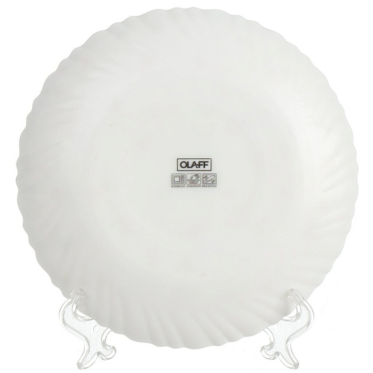 Тарелка десертная, стеклокерамика, 19 см, круглая, Зирана, Olaff, 210-21010