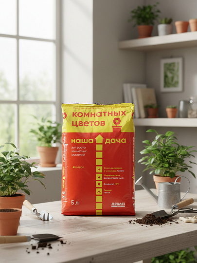 Грунт Для комнатных цветов, 5 л, Наша Дача