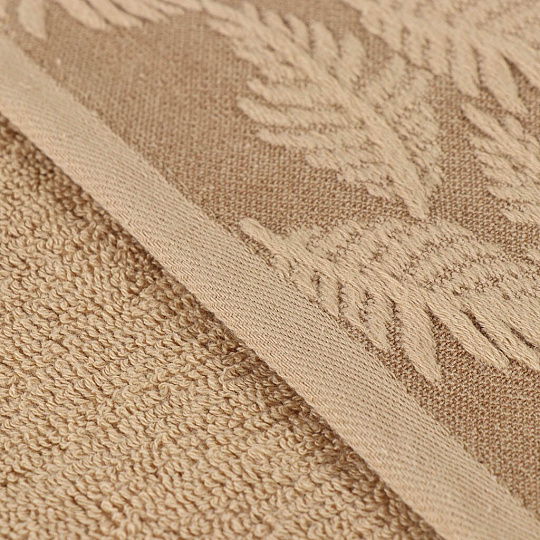 Полотенце банное 50х90 см, 100% хлопок, 500 г/м2, Перо, Barkas, бежевое, Узбекистан