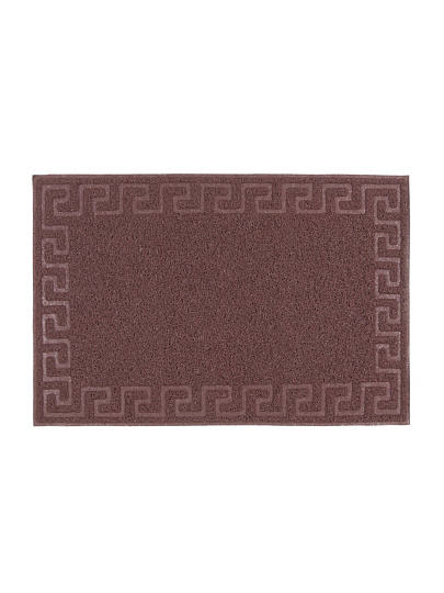 Коврик придверный, 60х90 см, прямоугольный, резина, коричневый, Spongy Меандр, Sunstep, 38-322