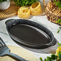 Форма для выпечки керамика, 31.5х16.5х2.5 см, 0.7 л, овальная, черная, Daniks, Полночь, Y4-8726 - фото 4