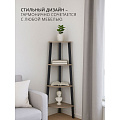 Полка-стеллаж универсальный, ДСП+сталь, 4 секции, 34х34х124.5 см, угловой, Лофт, LLS45X/LLSO34M01 - фото 4
