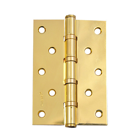 Петля врезная для деревянных дверей, Avers, 120х80х2.5 мм, универсальная, B4-G, с 4 подшипниками, золото