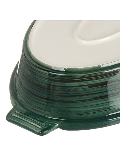 Форма для запекания керамика, 18.8х29.6х5.7 см, 1.2 л, овальная, Малахит, Y4-9044