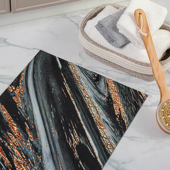 Коврик для ванной влаговпитывающий, 0.4х0.6 м, полиэстер, мульти мрамор, Dekotex, Diatomite, DTX.DT.NB-336.40х60