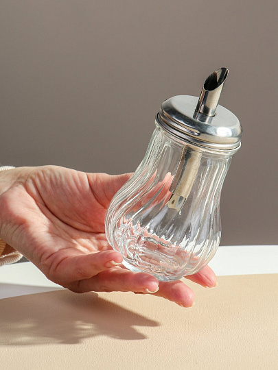 Сахарница нержавеющая сталь, 11 см, с дозатором, Y6-1862