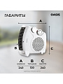 Тепловентилятор Oasis, LS-20, напольный, 2 кВт, 20 м2, белый - фото 2