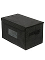 Кофр для хранения, с крышкой, складной, 40х24х23 см, черная клетка, A190055 - фото 3
