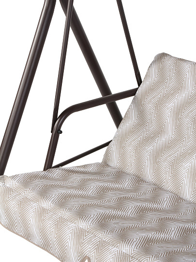 Качели садовые 3-местные, 170х110х153 см, 210 кг, Бежевый Зигзаг, металл, C060045