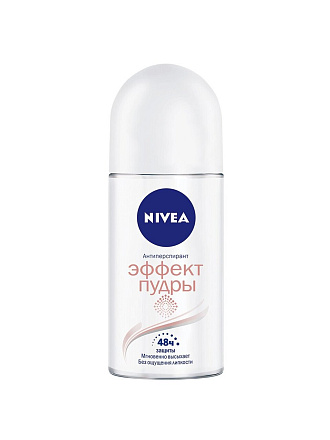 Дезодорант Nivea, Эффект пудры, для женщин, ролик, 50 мл