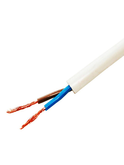 Кабель ПВС, 2х2.5 мм², 20 м, медь, гибкий, ГОСТ, белый, TDM Electric, SQ0118-0020