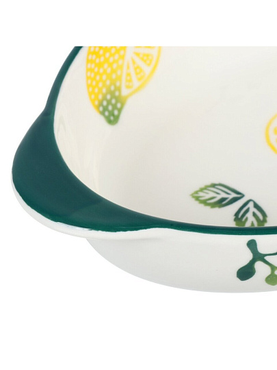 Форма для запекания керамика, 23х13.5х4.5 см, 0.5 л, овальная, Лимон, Y6-10221