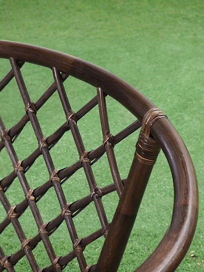 Мебель садовая Green Days, Мальдивы, кофейная, стол, 55х55х56 см, 2 кресла, 1 диван, подушка бежевая, 110 кг, 114х73х65 см, IND12