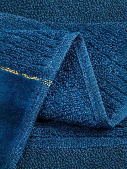 Полотенце банное 70х140 см, 100% хлопок, 500 г/м2, Оксфорд, синее, Узбекистан, 321670140