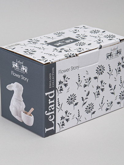 Солонка фарфор, 400 мл, 16х9х14 см, в форме зайца, Lefard, Flowers Story, 474-259