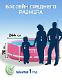 Бассейн каркасный Intex, 244х76 см, Pink Frame Pool, 28290NP, 2843 л, розовый - фото 2