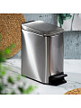 Контейнер для мусора нержавеющая сталь, 6 л, прямоугольный, педаль, Y4-8667 - фото 5