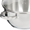 Кастрюля нержавеющая сталь, 3 л, крышка стекло, Катунь, Антея, КТ05-D-20, индукция - фото 2