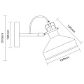 Светильник настенный Camelion Amsterdam WML-425 C71 40 Вт E27 белый + хром - фото 2