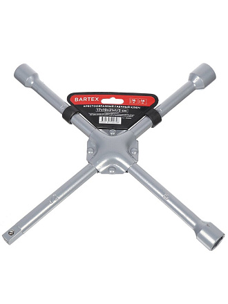 Ключ крестообразный гаечный, Bartex, 170х190х210 мм, сталь, усиленный