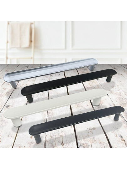 Ручка-скоба мебельная Trodos, DMZ-22650, 128 мм, ЦАМ, графит, 303629