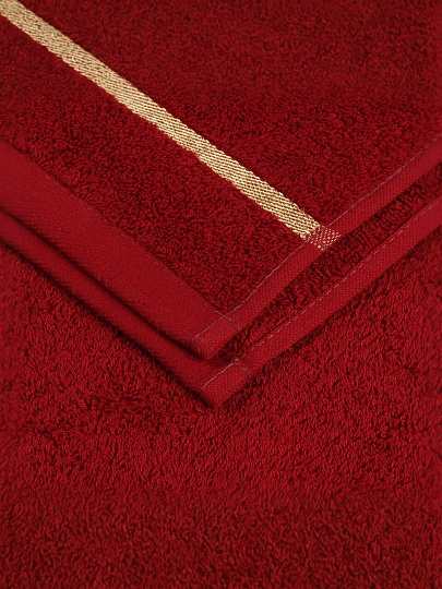 Полотенце банное 50х90 см, 100% хлопок, 420 г/м2, Азия, Silvano, бордо, Узбекистан