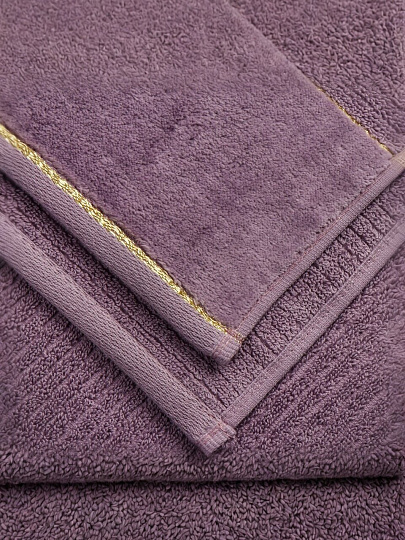 Полотенце банное 50х90 см, 100% хлопок, 500 г/м2, Оксфорд, пыльно-сиреневое, Узбекистан, 531155090