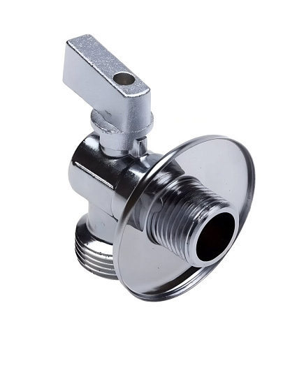 Кран для бытовых приборов, 1/2"х3/4", ш-ш, латунь, угловой, ручка-флажок, AquaLink
