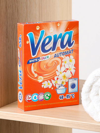 Стиральный порошок Vera, 0.45 кг, автомат, для цветного белья