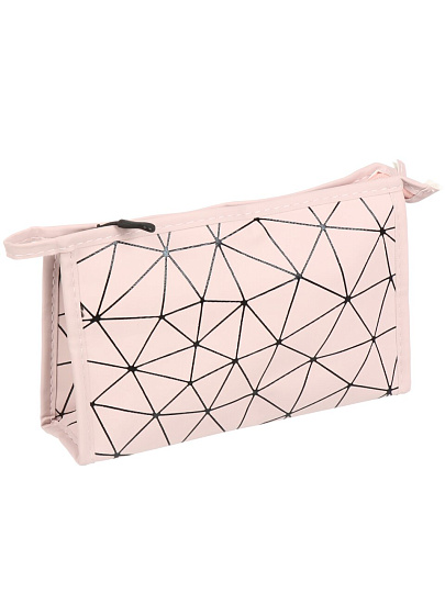 Косметичка маленькая розовые ромбы, 22Х6.5Х14см, A080061