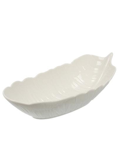 Салатник керамика, 35х14х8 см, Белый лист, B010392