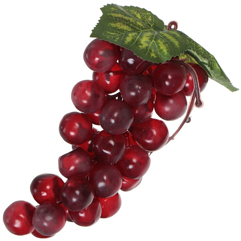 Фрукт декоративный виноград, в ассортименте, круглый, крупный, с листочком, 36 ягод, Y4-2672