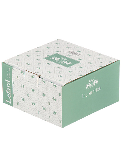 Чайная пара фарфор, 2 предмета, на 1 персону, 380 мл, Lefard, Inspiration Золотой цветок, 422-126, подарочная упаковка, белая