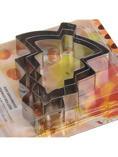 Форма для печенья сталь, 3 шт, фигурная, Елочка, Y4-5678