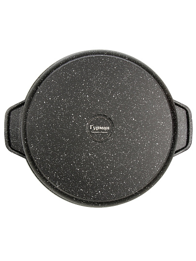 Кастрюля алюминий, антипригарное покрытие, 5 л, крышка стекло, круглая, Гурман, Fit