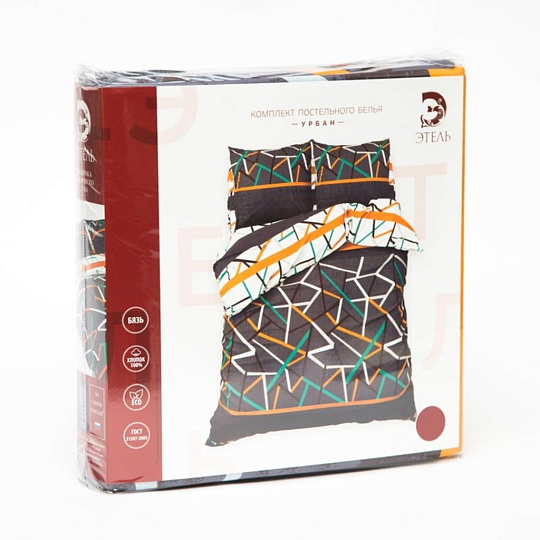 Постельное белье 1.5-спальное, простыня 150х214 см, 2 наволочки 70х70 см, пододеяльник 143х215 см, Этель, бязь, Урбан