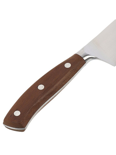 Нож кухонный Attribute, Gourmet, поварской, нержавеющая сталь, 20 см, рукоятка дерево, APK000