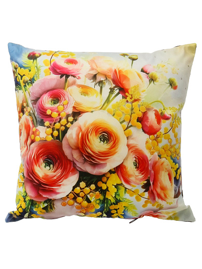 Подушка декоративная 40х40 см, Мимоза, 100%пэ