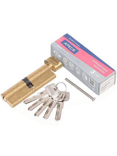 Личинка замка двери Apecs, SM-100-C-G, 11660, 100 мм, золото, 50/50