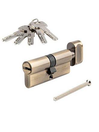 Личинка замка двери Apecs, SM-70-C-AB, 32111, 70 мм, с заверткой, бронза