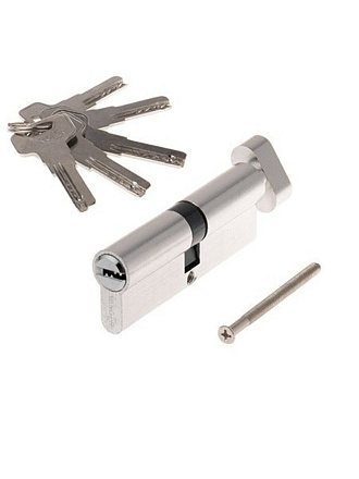 Личинка замка двери Vanger, VM-90-C-CR, 33857, 90 мм, с заверткой, хром