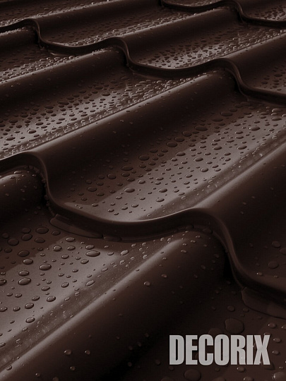 Эмаль аэрозольная, Decorix, для металлочерепицы и профнастила, акриловая, глянцевая, шоколадно-коричневая, RAL 8017, 520 мл