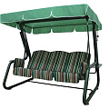 Качели садовые 3-местные, 232х130х171 см, 350 кг, Arno, Элит Стандарт, раскладываются в кровать, зелено-коричневые, 2016-КД-41/С, металл - фото 2