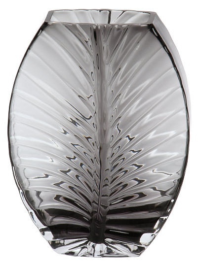 Ваза стекло, настольная, 25х18 см, Лист, A060205, графит