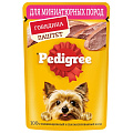 Корм для животных Pedigree, 80 г, для собак миниатюрных пород, паштет, говядина, F5882