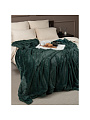 Плед 2-спальный, 200х220 см, искусственный мех, 100% полиэстер, Eclair, зеленый, 29 562 - фото 3