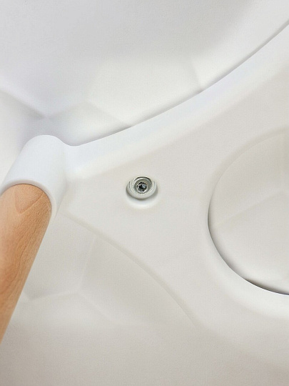 Стул обеденный 460х450х780 мм, пластик, белый, сиденье квадратное, Модерн, L020038