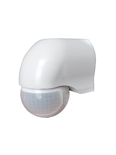 Датчик движения настенный, 1200 Вт, 5-720 с, 12 м, 180 °, IP44, белый, IONICH, 2202