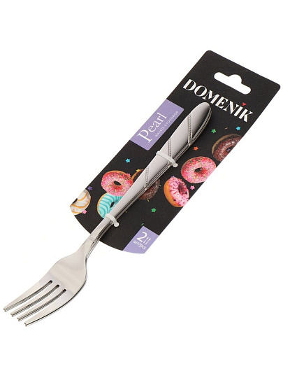 Вилка нержавеющая сталь, 2 предмета, столовая, Domenik, Pearl, DMC060